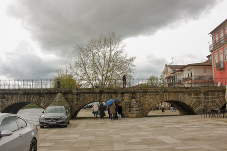 a bridge and a tree in Chaves, Portugal