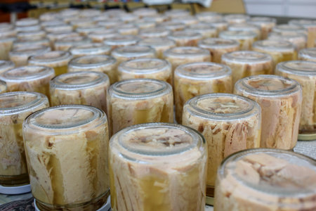 bonito From Sea to Jar with Tradition in Burela, Spainの写真素材