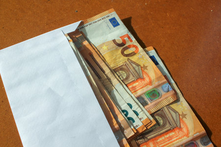 Euro banknotes waiting for their next move