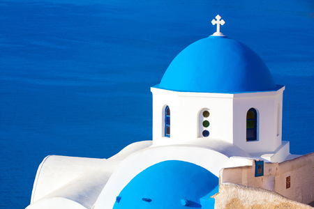 Oia church, Santorini island, Cyclades, Greeceのeditorial素材