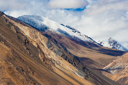Pangong Tso, beautiful Himalayan lake, Ladakh, Northern Indiaの写真素材