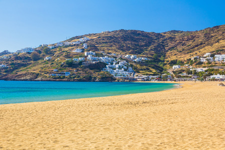 Mylopotas beach, Ios island, Cyclades, Aegean, Greeceの写真素材