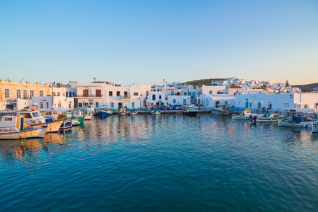 Naoussa town, Paros island, Cyclades, Aegean, Greeceの写真素材