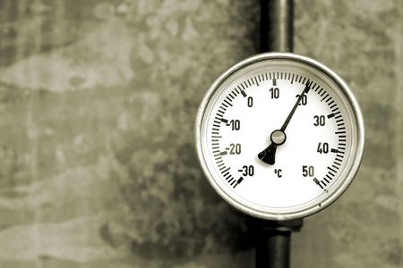 Thermometer showing 19 Cの写真素材