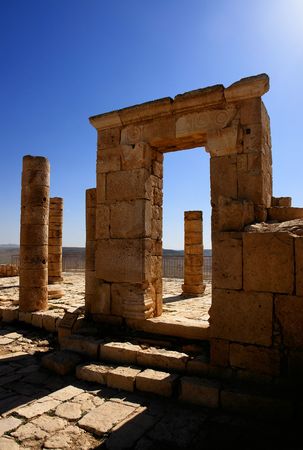 Ruins of the Nabatean city of Avdat, Israel.の写真素材