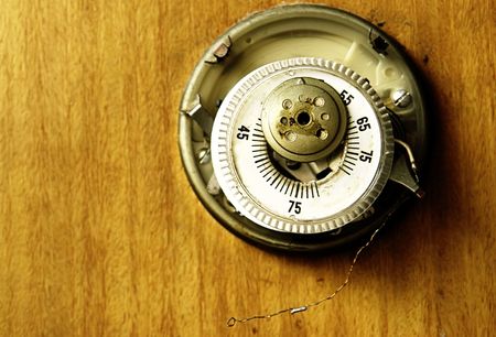 Broken thermometer in an old train station in New Zealand