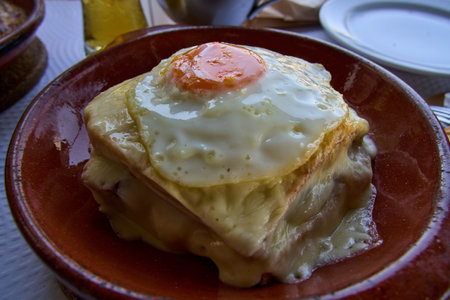 Francesinha is a typical food dish from the Porto region in Portugal.の写真素材