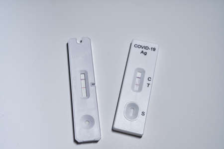 Rapid COVID-19 antigen test with positive result of infection
