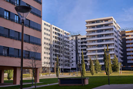 Views of the new social rental buildings in the Ripagaina neighborhood