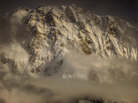 landscape and nature in the Mustang region of Nepalの写真素材