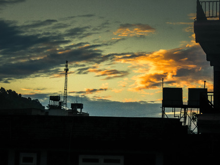 landscape and nature in the Mustang region of Nepalの写真素材