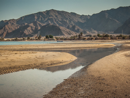 View from the red sea in Sinai, Egypt.の写真素材