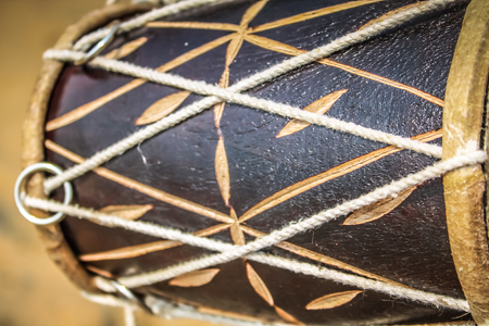 Closeup of drums in southern India