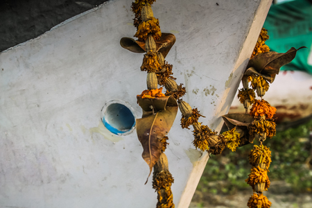 Closeup of fish boat in Goa southern Indiaの写真素材