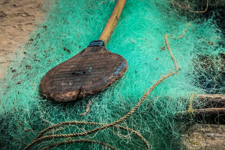 Closeup of fish boat in Goa southern Indiaの写真素材