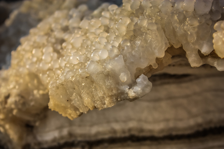 Dead sea landscape and crystal salt in Israelの写真素材