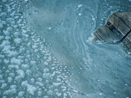 Closeup of Dead sea salt crystal in Israel