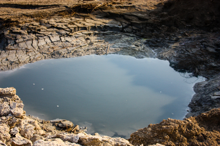 Closeup of Dead sea salt crystal in Israelの写真素材