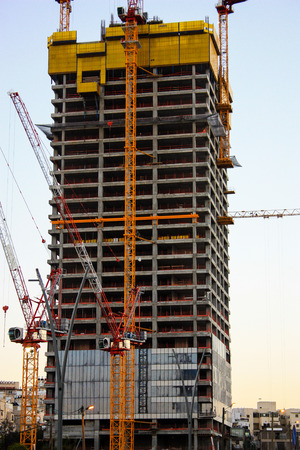 View of the facade of building in Tel Aviv