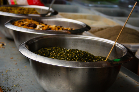 Closeup of spices sold in Israelの写真素材