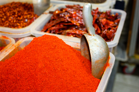 Closeup of spices sold in Israelの写真素材