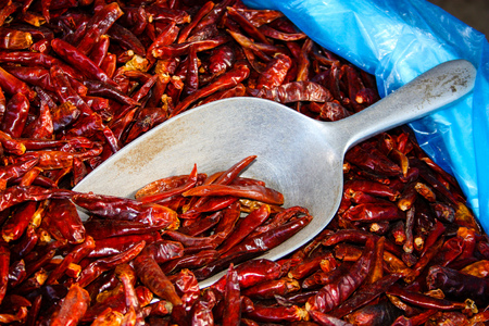 Closeup of spices sold in Israelの写真素材