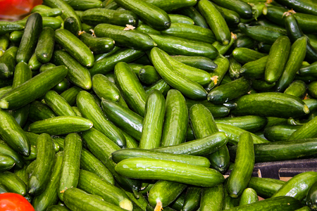 Closeup of fresh vegetables on the market in Israelの写真素材