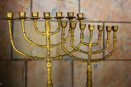 Religious objects in a shop in the bazaar of the old city of Jerusalem in Israel January 28-2018のeditorial素材