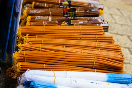 Religious objects in a shop in the bazaar of the old city of Jerusalem in Israel January 28-2018のeditorial素材
