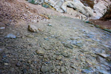 Nature in the Wadi Bokek reserve of Judean desert in Israelの写真素材