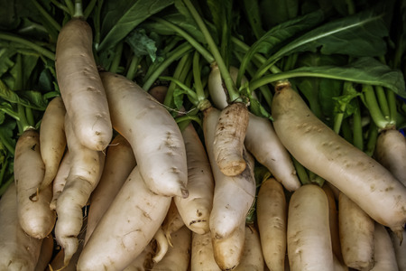 closeup of fruits and vegetables in the market in southern Indiaの写真素材