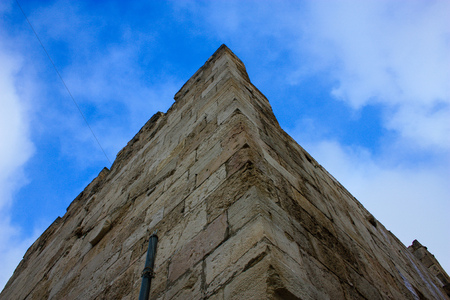 Outer wall of the old city of Jerusalem