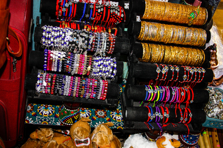 Closeup of various objects in the bazaar of the old city of Jerusalem