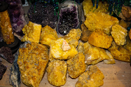 Closeup of various objects in the bazaar of the old city of Jerusalemの写真素材