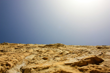 Closeup of the outer wall of the city of Jerusalem in Israelの写真素材