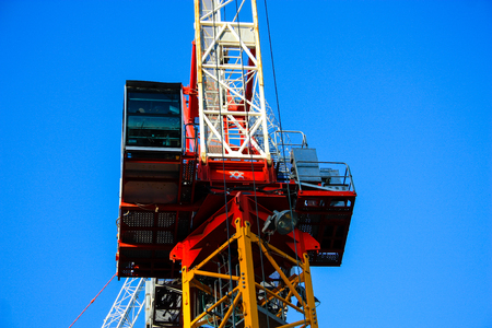 View of a building site of a new building in the city of Tel Aviv in Israel on the eveningのeditorial素材