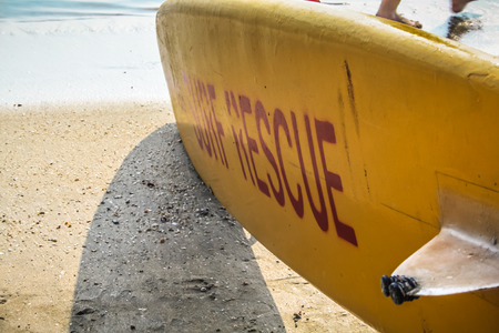 Life guard working on the beach of Palolem Goa India October 26-2017 in the morningのeditorial素材