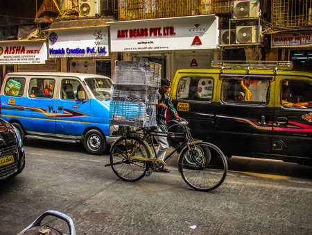 View of the street of Mumbai December 25, 2017 on the morning