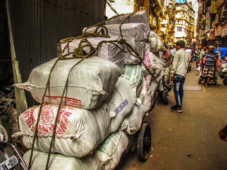 View of the street of Mumbai December 25, 2017 on the morningのeditorial素材