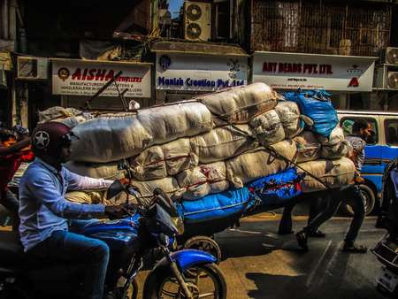 View of the street of Mumbai December 25, 2017 on the morning
