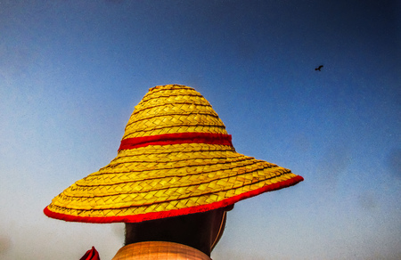 Indian fisher man on the beach Gokarna Karnataka India December 12, 2017 morningのeditorial素材