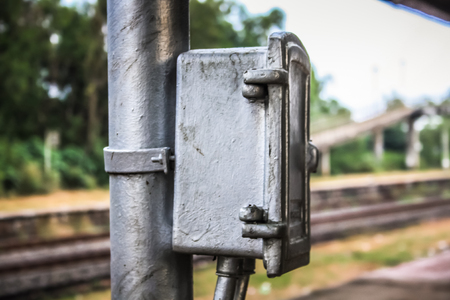 Pernem train station Goa India October 27, 2017 morningのeditorial素材
