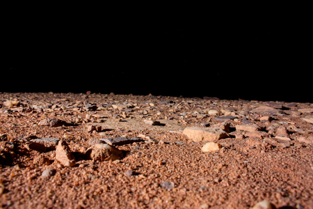 View of the Jordanian desert landscapeの写真素材