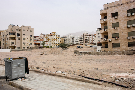 Aqaba Jordan March 27, 2018 View of buildings in the street of Aqaba noonのeditorial素材