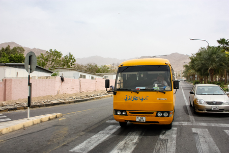 Transportation in the street of Aqaba Jordan March 27, 2018 noonのeditorial素材