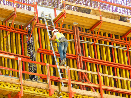 Tel Aviv Israel April 5, 2018 View of a construction site of a new building in Tel Avivのeditorial素材