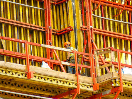 Tel Aviv Israel April 5, 2018 View of a construction site of a new building in Tel Aviv