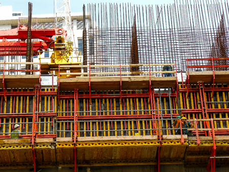 Tel Aviv Israel April 5, 2018 View of a construction site of a new building in Tel Avivのeditorial素材