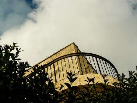 Jerusalem Israel April 11, 2018 View of the building at Koveshei Katamon street in Jerusalem afternoonのeditorial素材