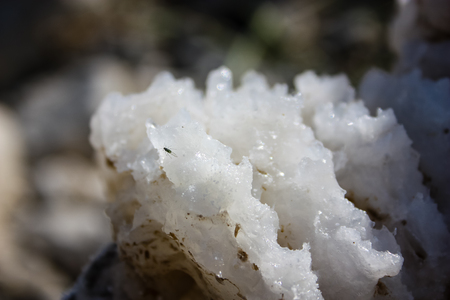 Closeup of salt crystals from the Dead Seaの写真素材